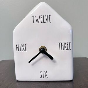 Rae Dunn By Magenta Artisan Collection Clock Birdhouse